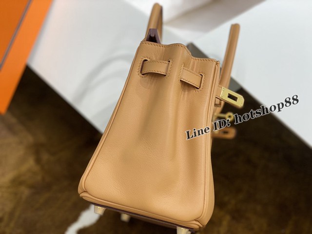 Hermes專櫃經典款手提女包 愛馬仕birkin25cm swift芝麻色 預定款 ttd1037